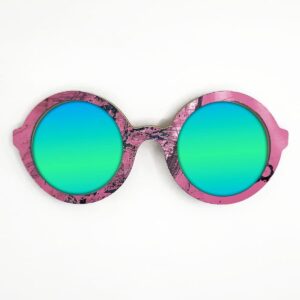 Iris Style Recycled Wooden Skateboard Glasses - Image 3