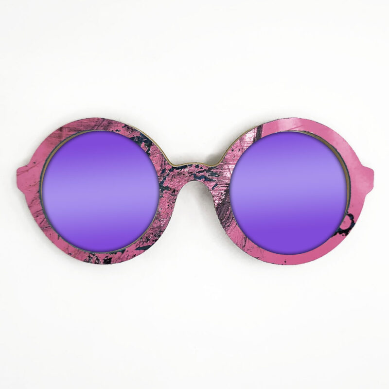 Iris Style Recycled Wooden Skateboard Glasses