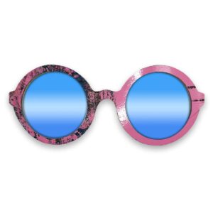 Iris Style Recycled Wooden Skateboard Glasses - Image 4