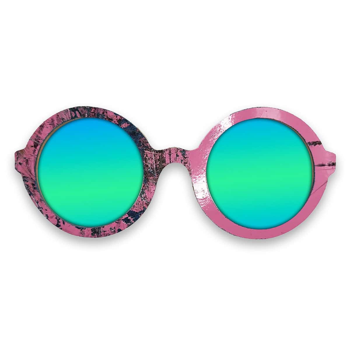 Iris Style Recycled Wooden Skateboard Glasses - Image 2
