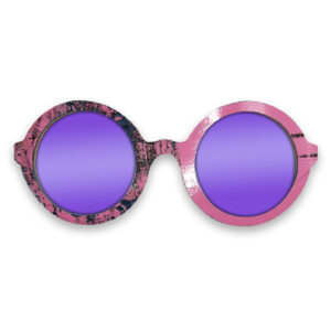 Iris Style Recycled Wooden Skateboard Glasses