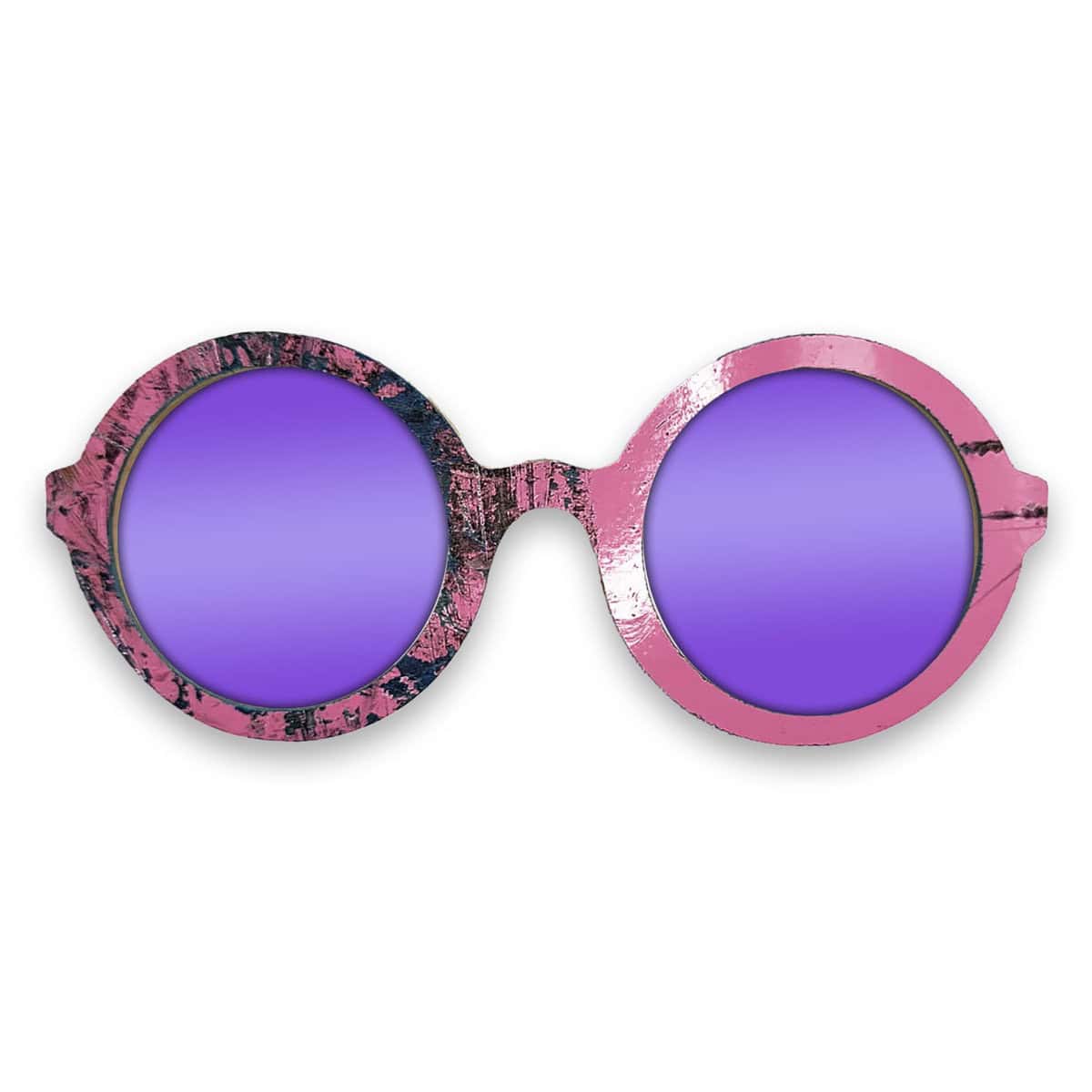 Iris Style Recycled Wooden Skateboard Glasses - Image 3
