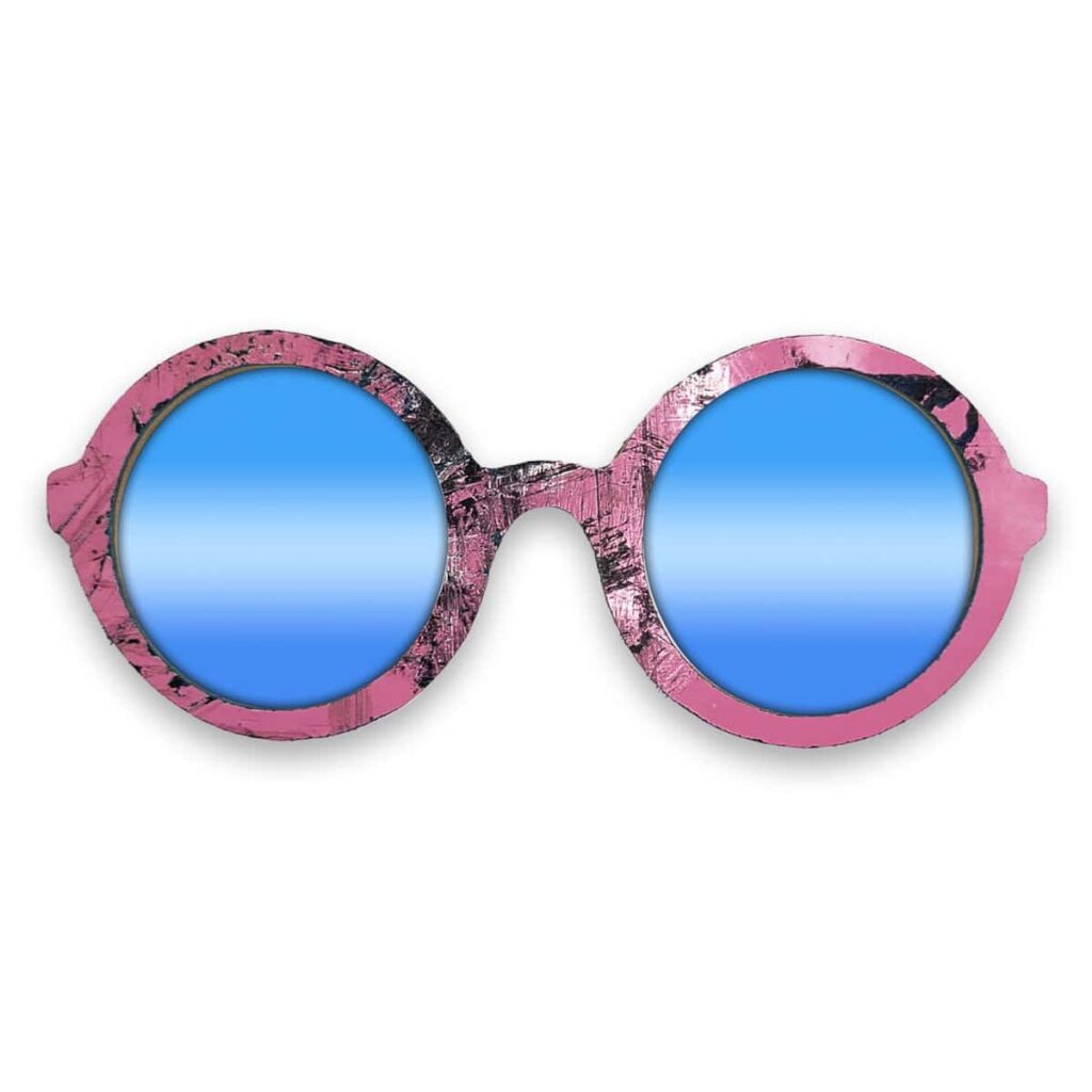 Iris Style Recycled Wooden Skateboard Glasses