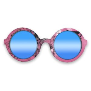 Iris Style Recycled Wooden Skateboard Glasses - Image 3