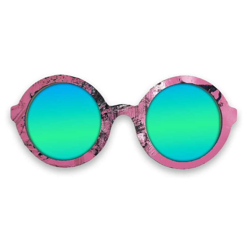 Iris Style Recycled Wooden Skateboard Glasses