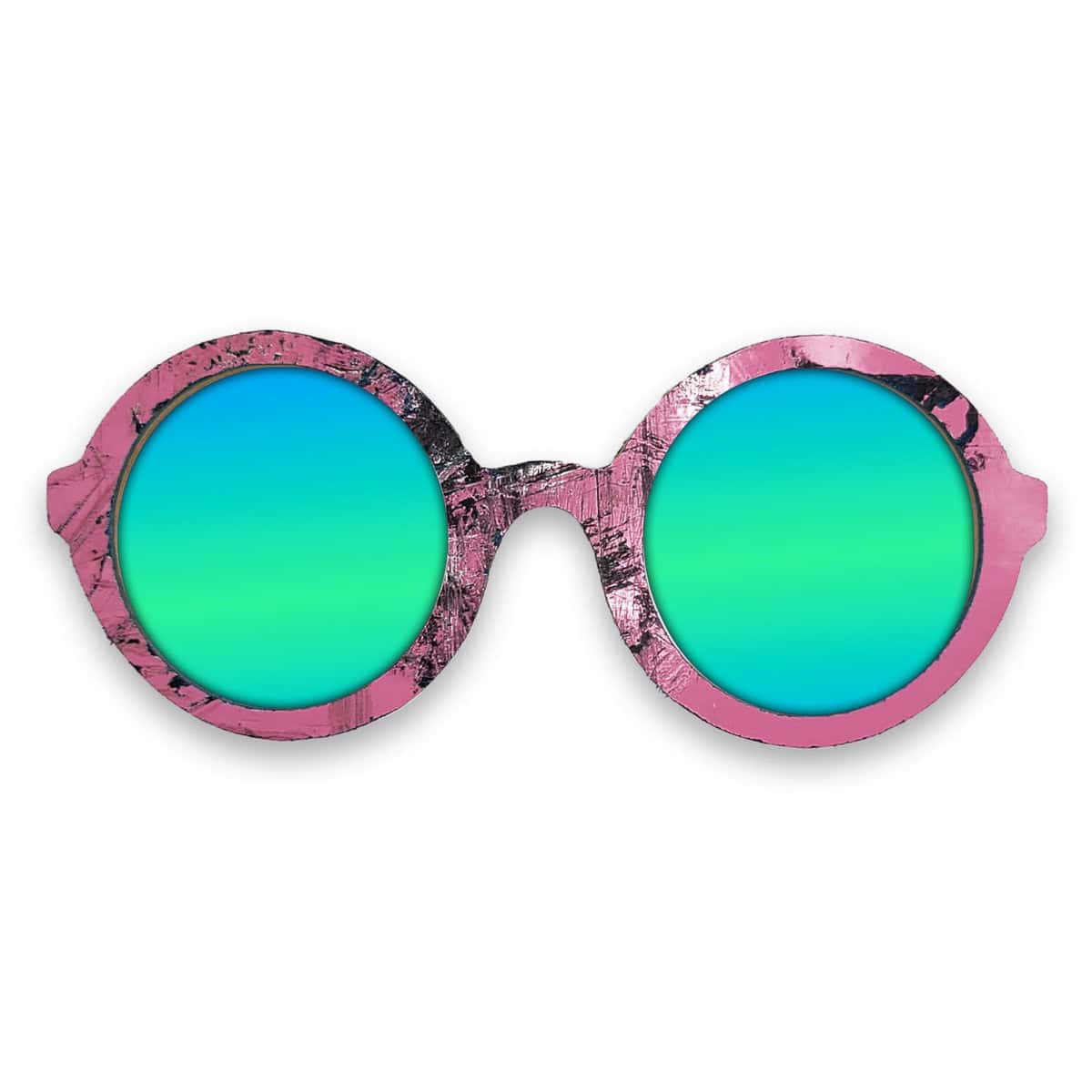 Iris Style Recycled Wooden Skateboard Glasses - Image 2