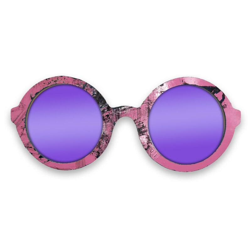 Iris Style Recycled Wooden Skateboard Glasses