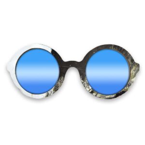 Iris Style Recycled Wooden Skateboard Glasses - Image 3