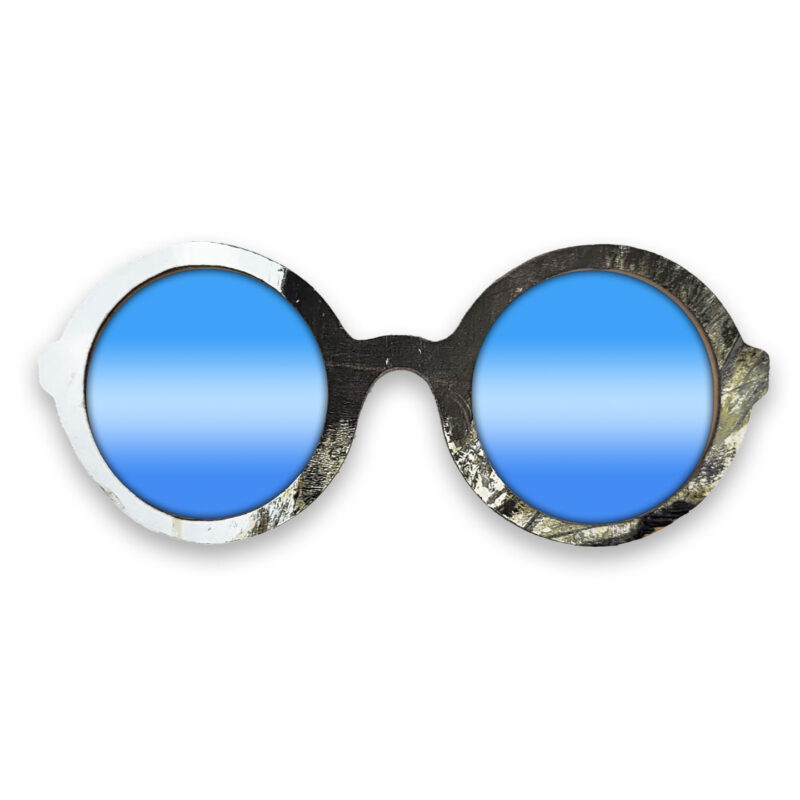 Iris Style Recycled Wooden Skateboard Glasses