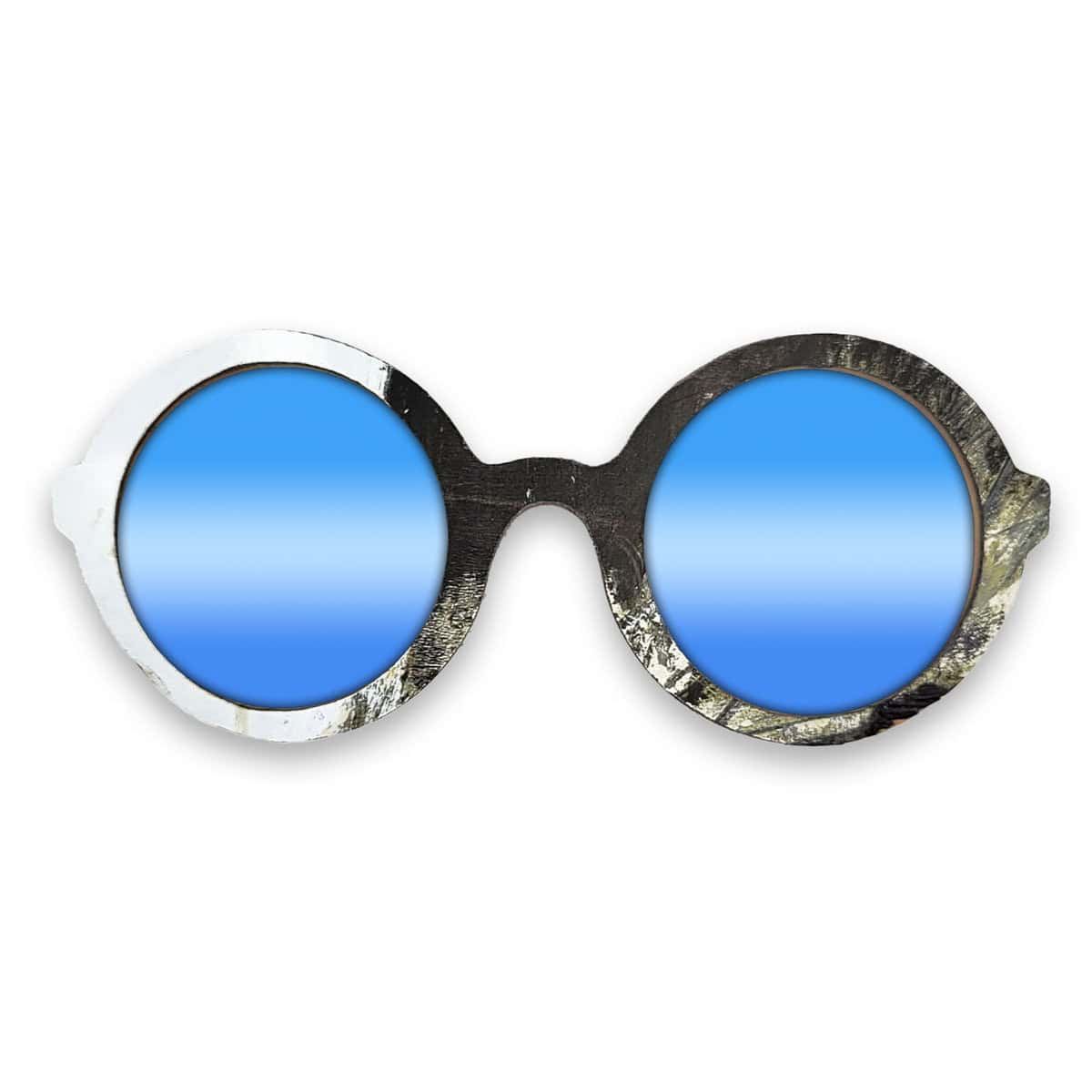 Iris Style Recycled Wooden Skateboard Glasses - Image 3