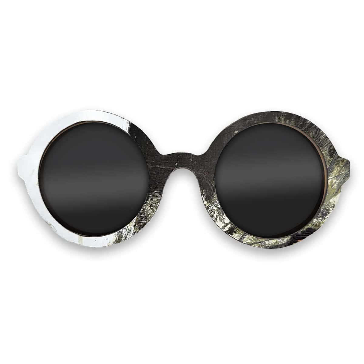 Iris Style Recycled Wooden Skateboard Glasses - Image 1