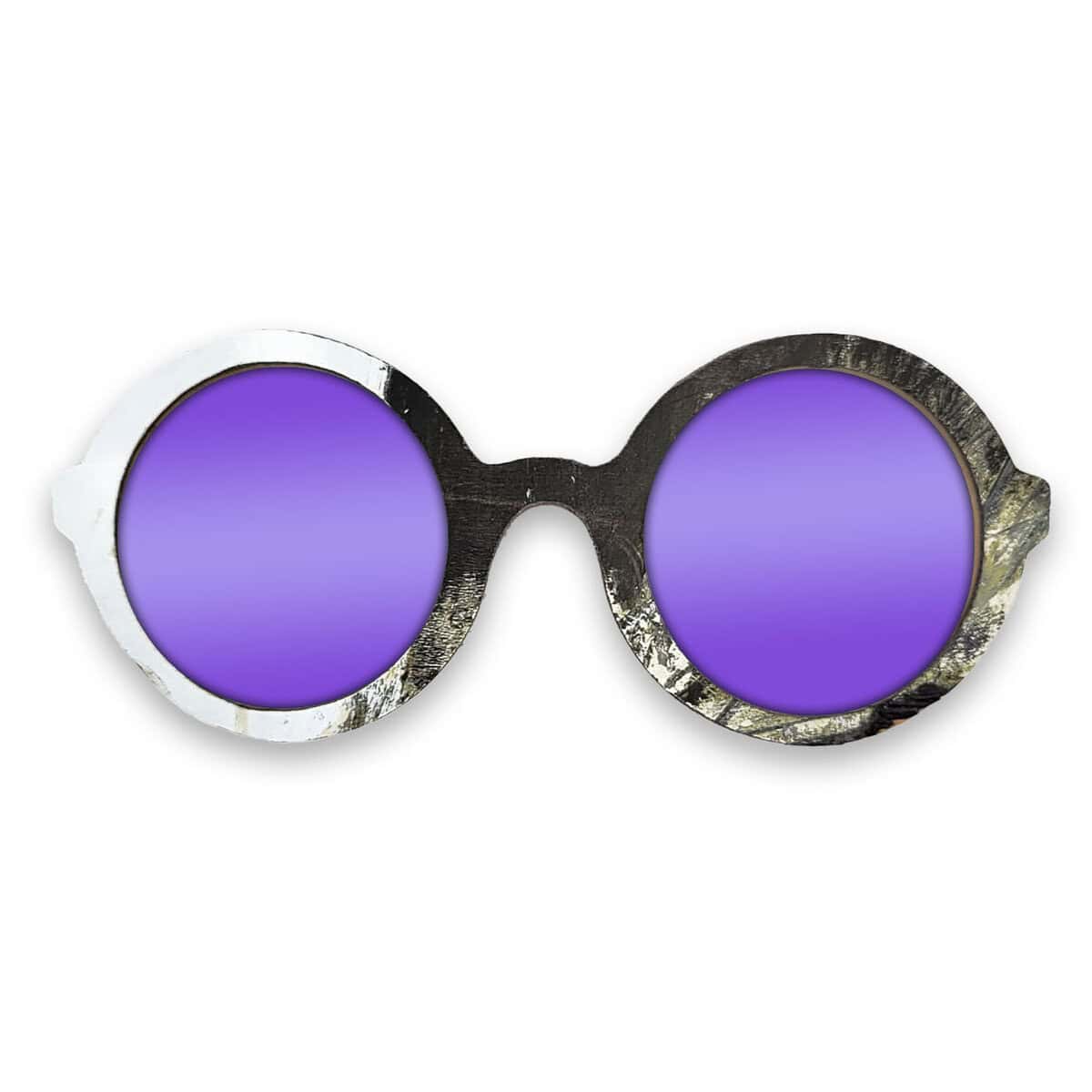 Iris Style Recycled Wooden Skateboard Glasses - Image 4