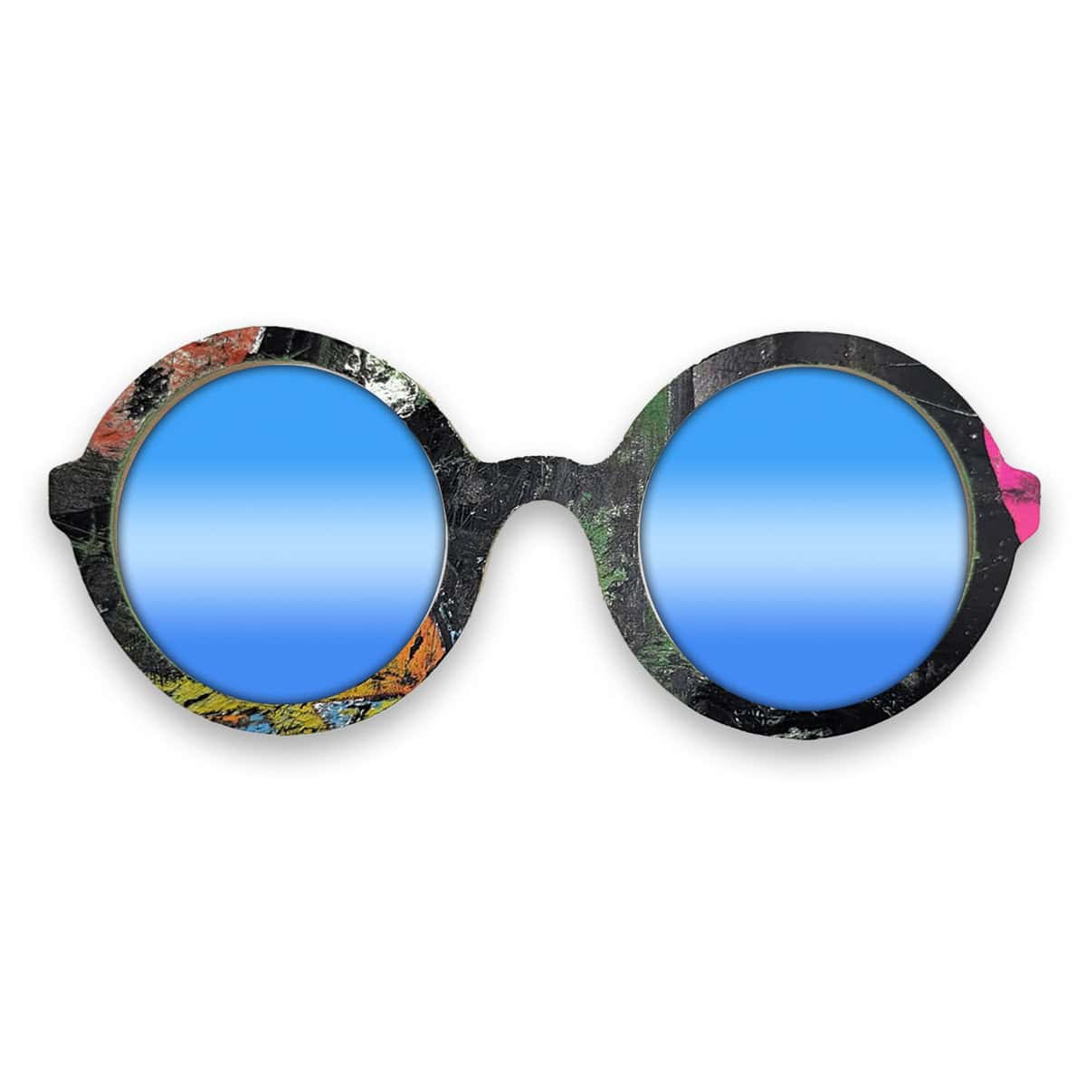 Iris Style Recycled Wooden Skateboard Glasses - Image 4