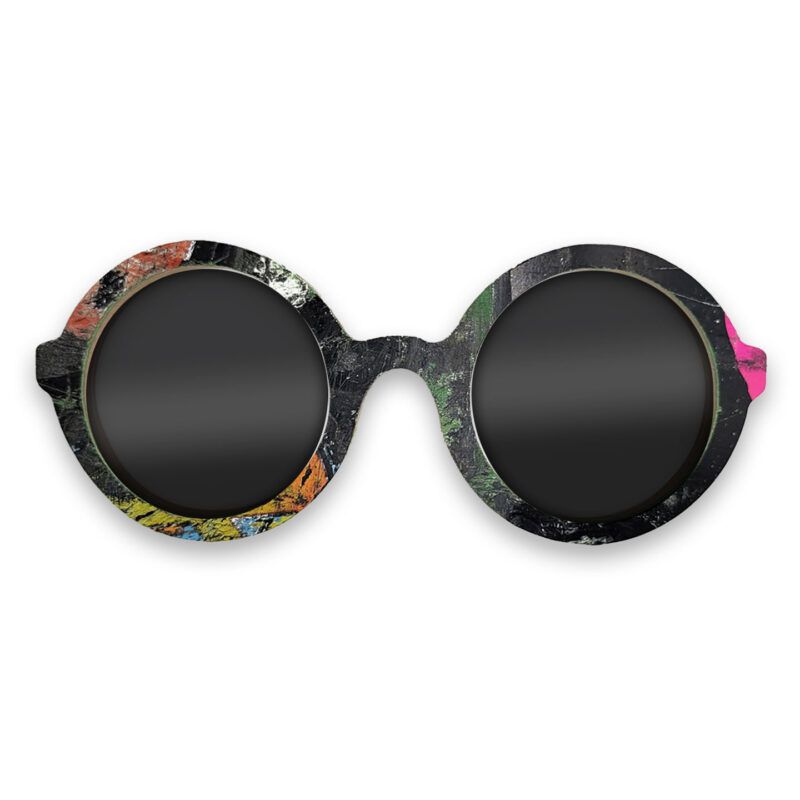 Iris Style Recycled Wooden Skateboard Glasses