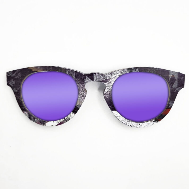 Cat Eye Style Recycled Wooden Skateboard Glasses