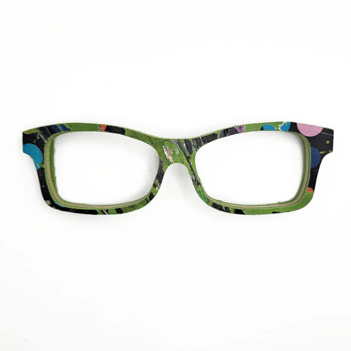 Fox Style Recycled Wooden Skateboard Glasses - Image 1