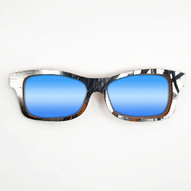 Fox Style Recycled Wooden Skateboard Glasses (Large)