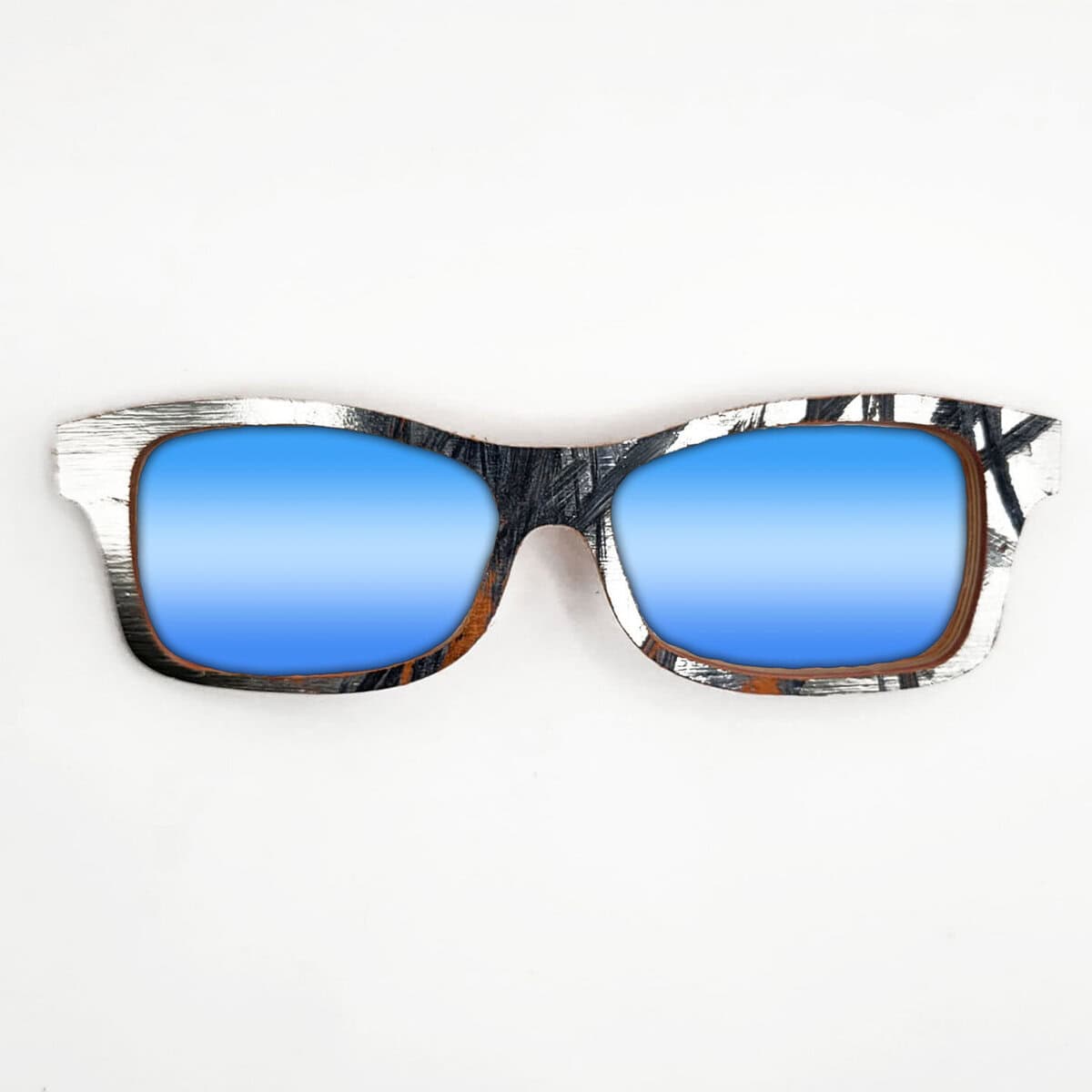 Fox Style Recycled Wooden Skateboard Glasses (Large) - Image 3
