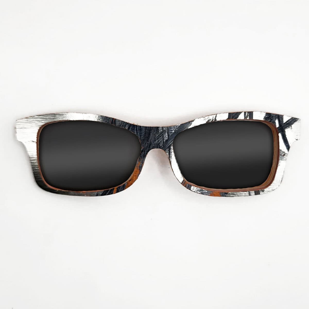 Fox Style Recycled Wooden Skateboard Glasses (Large) - Image 1