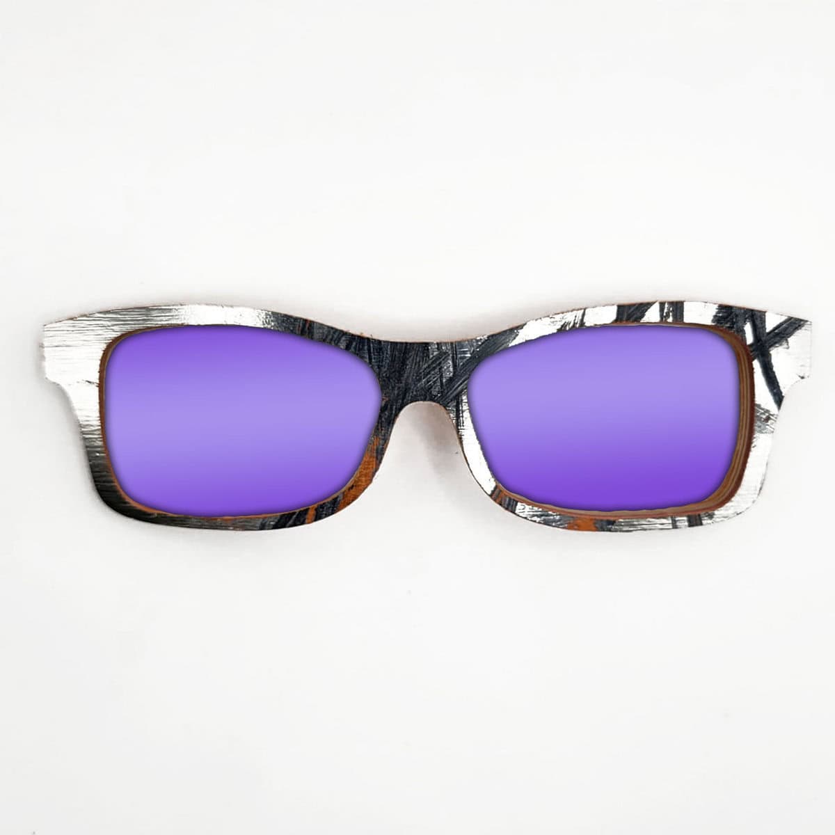 Fox Style Recycled Wooden Skateboard Glasses (Large) - Image 4