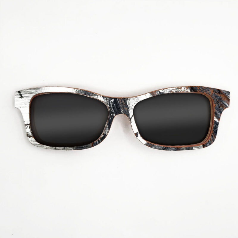 Fox Style Recycled Wooden Skateboard Glasses (Large)