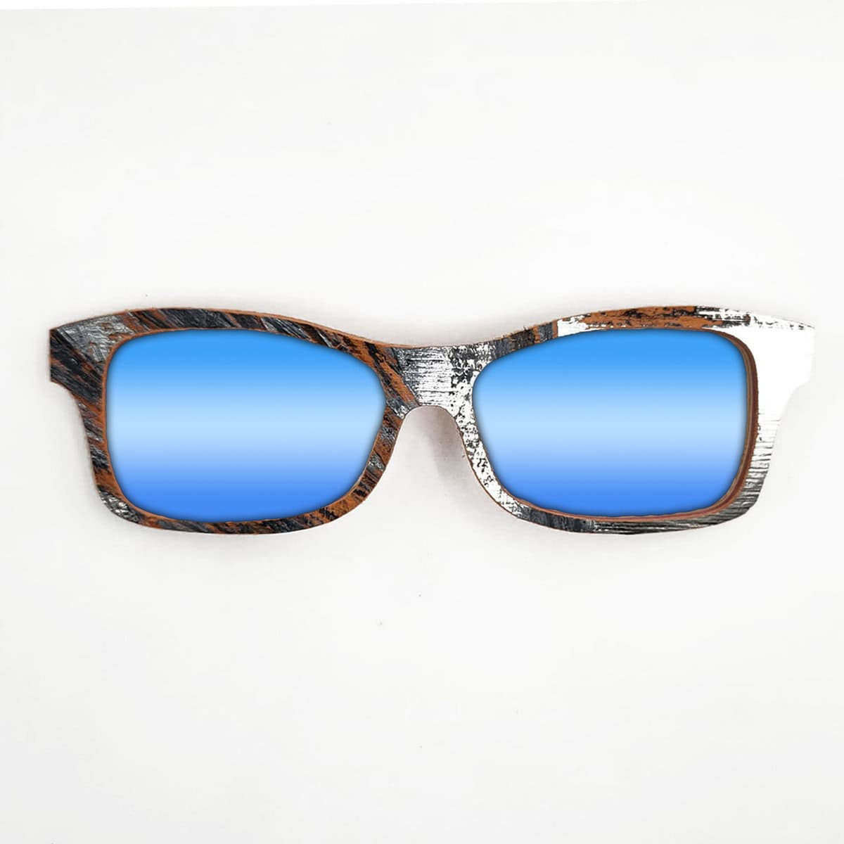 Fox Style Recycled Wooden Skateboard Glasses (Large) - Image 2
