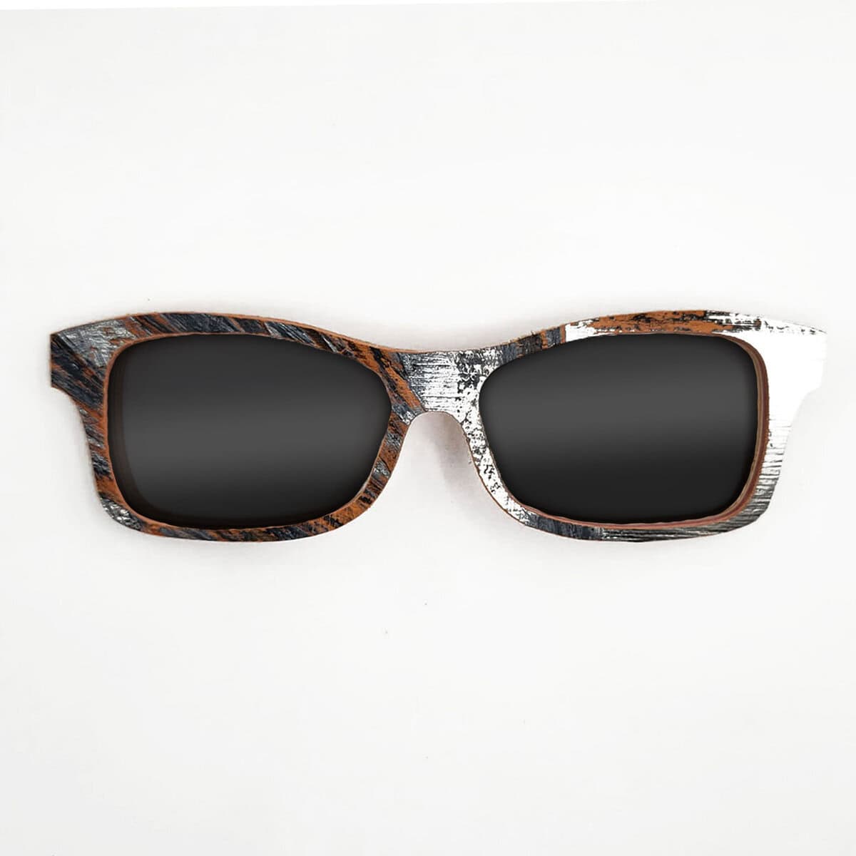 Fox Style Recycled Wooden Skateboard Glasses (Large) - Image 1