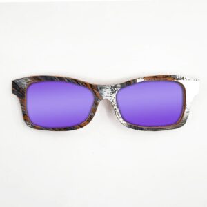 Fox Style Recycled Wooden Skateboard Glasses (Large) - Image 3