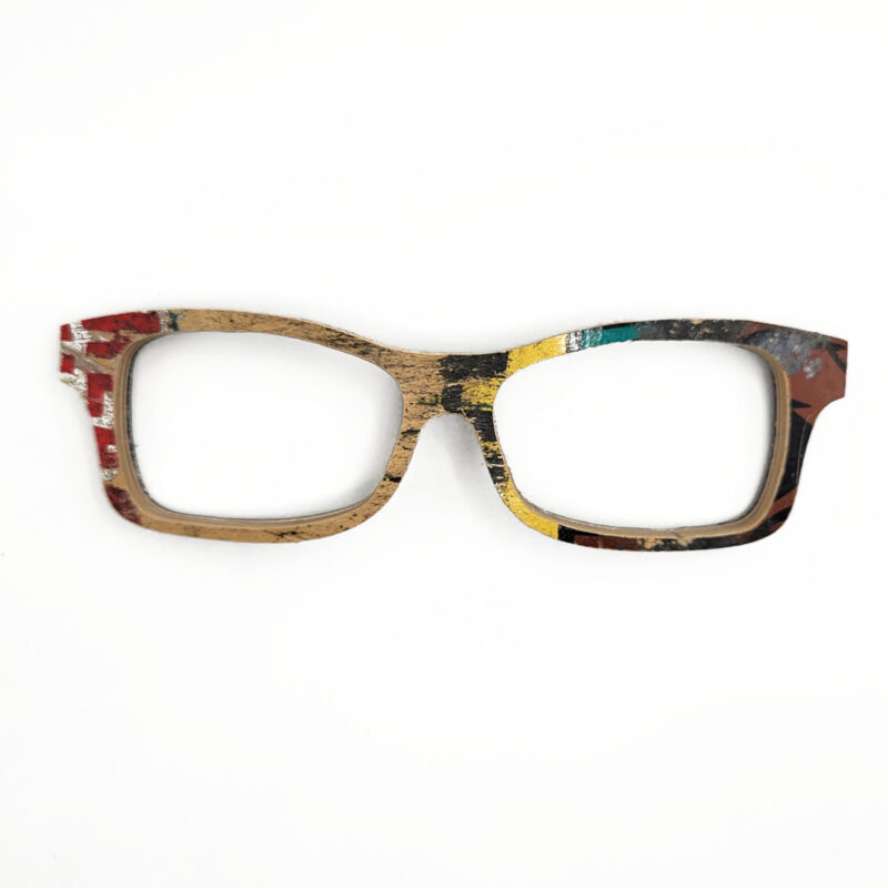 Fox Style Recycled Wooden Skateboard Glasses