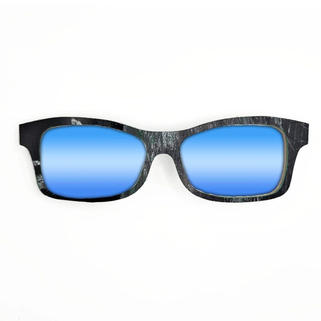 Fox Style Recycled Wooden Skateboard Glasses (Large)