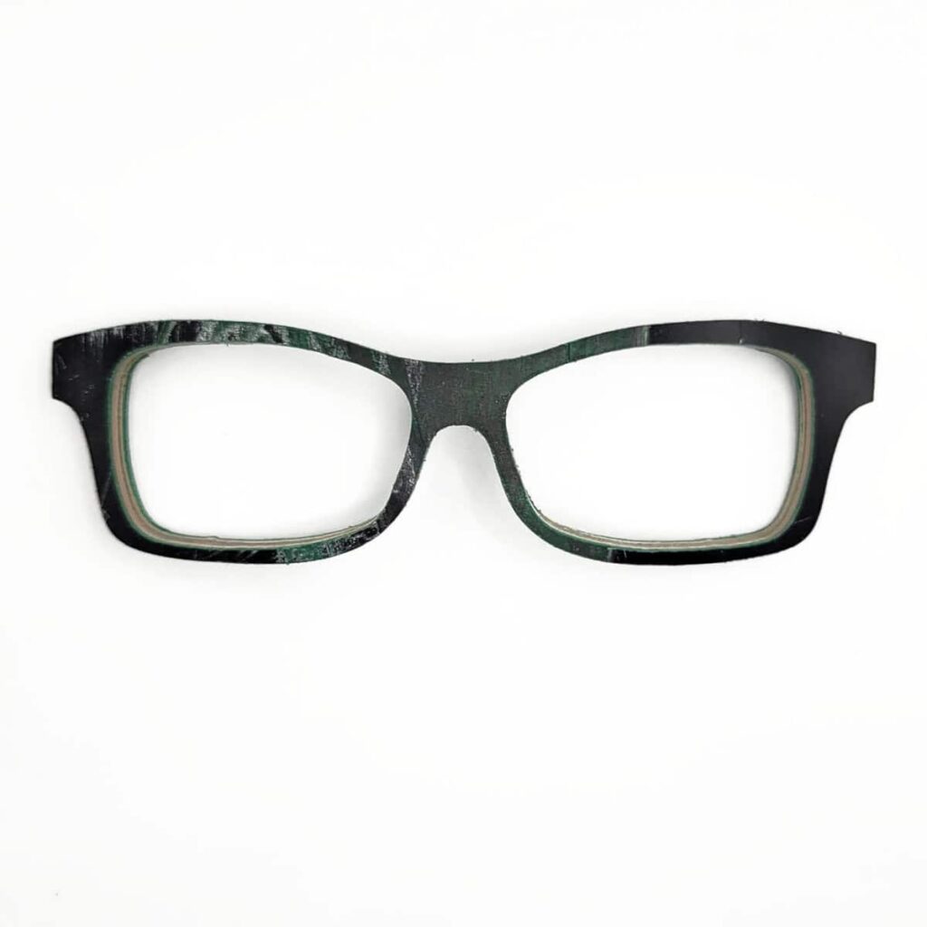 Fox Style Recycled Wooden Skateboard Glasses (Large)