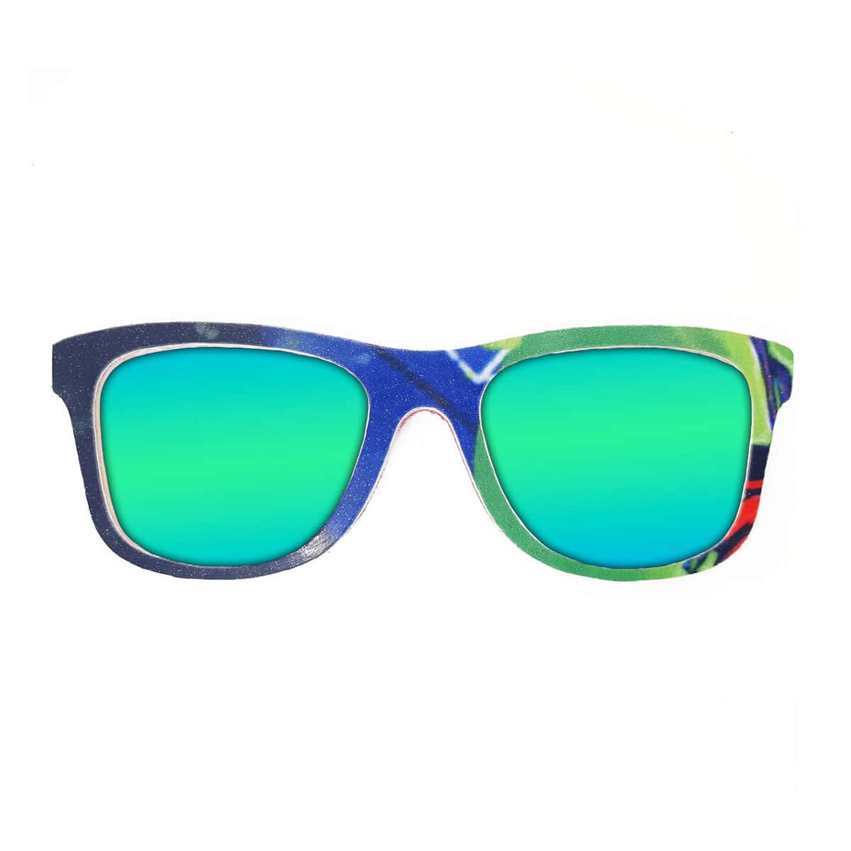 Wayfarer Style Recycled Wooden Snowboard Glasses (Large) - Image 2