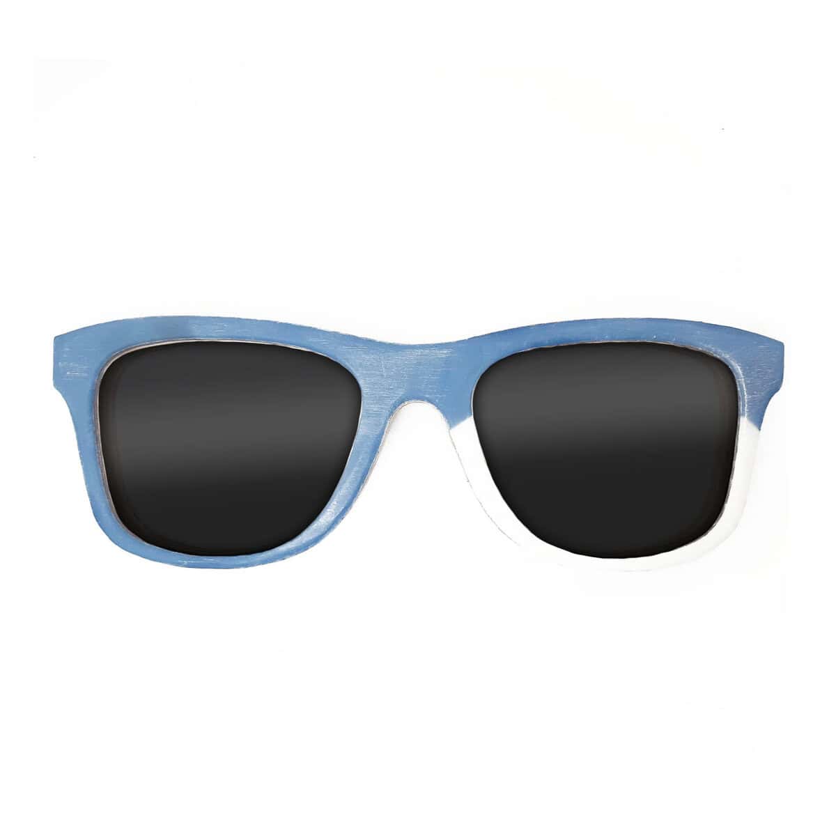 Wayfarer Style Recycled Wooden Snowboard Glasses (Large) - Image 1