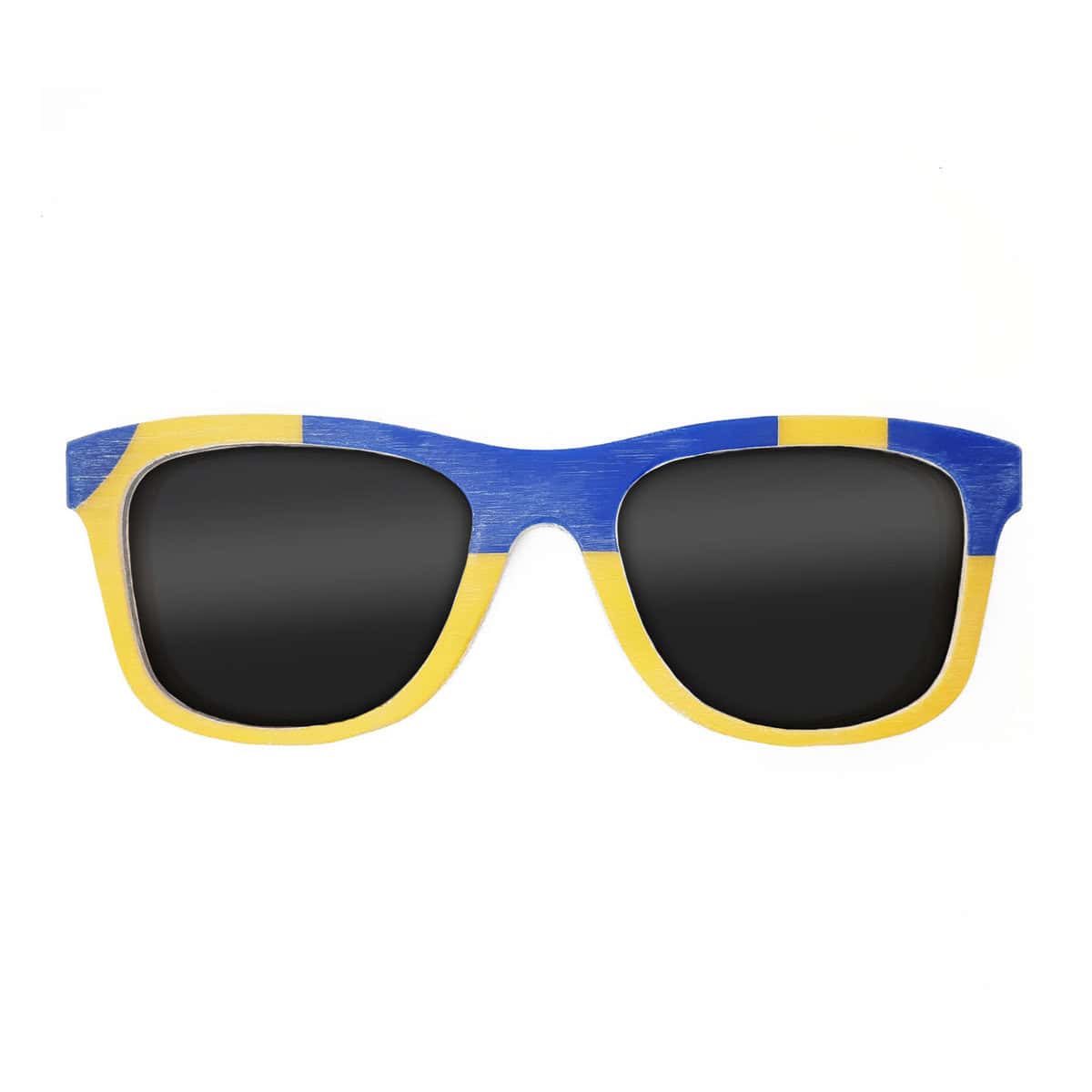 Wayfarer Style Recycled Wooden Snowboard Glasses (Large) - Image 1