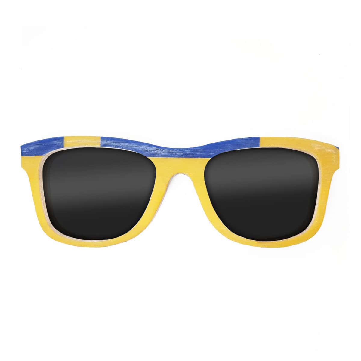 Wayfarer Style Recycled Wooden Snowboard Glasses (Large) - Image 1