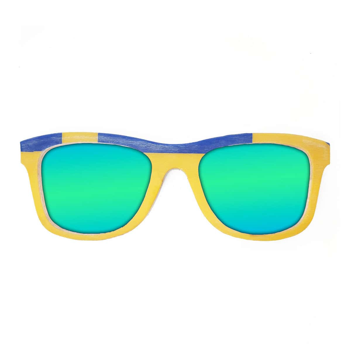 Wayfarer Style Recycled Wooden Snowboard Glasses (Large) - Image 2