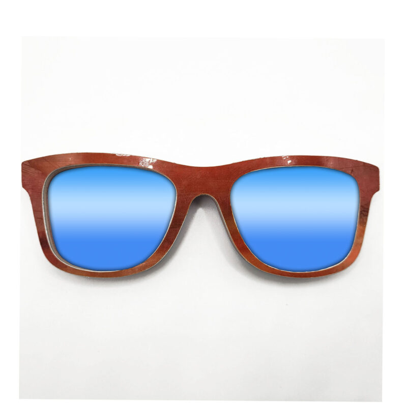 Wayfarer Style Recycled Wooden Snowboard Glasses (Large)