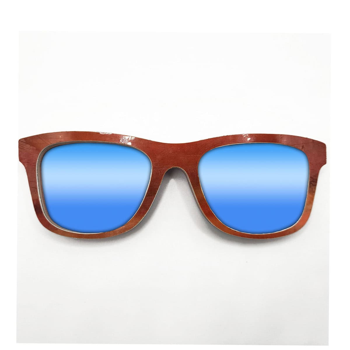 Wayfarer Style Recycled Wooden Snowboard Glasses (Large) - Image 3