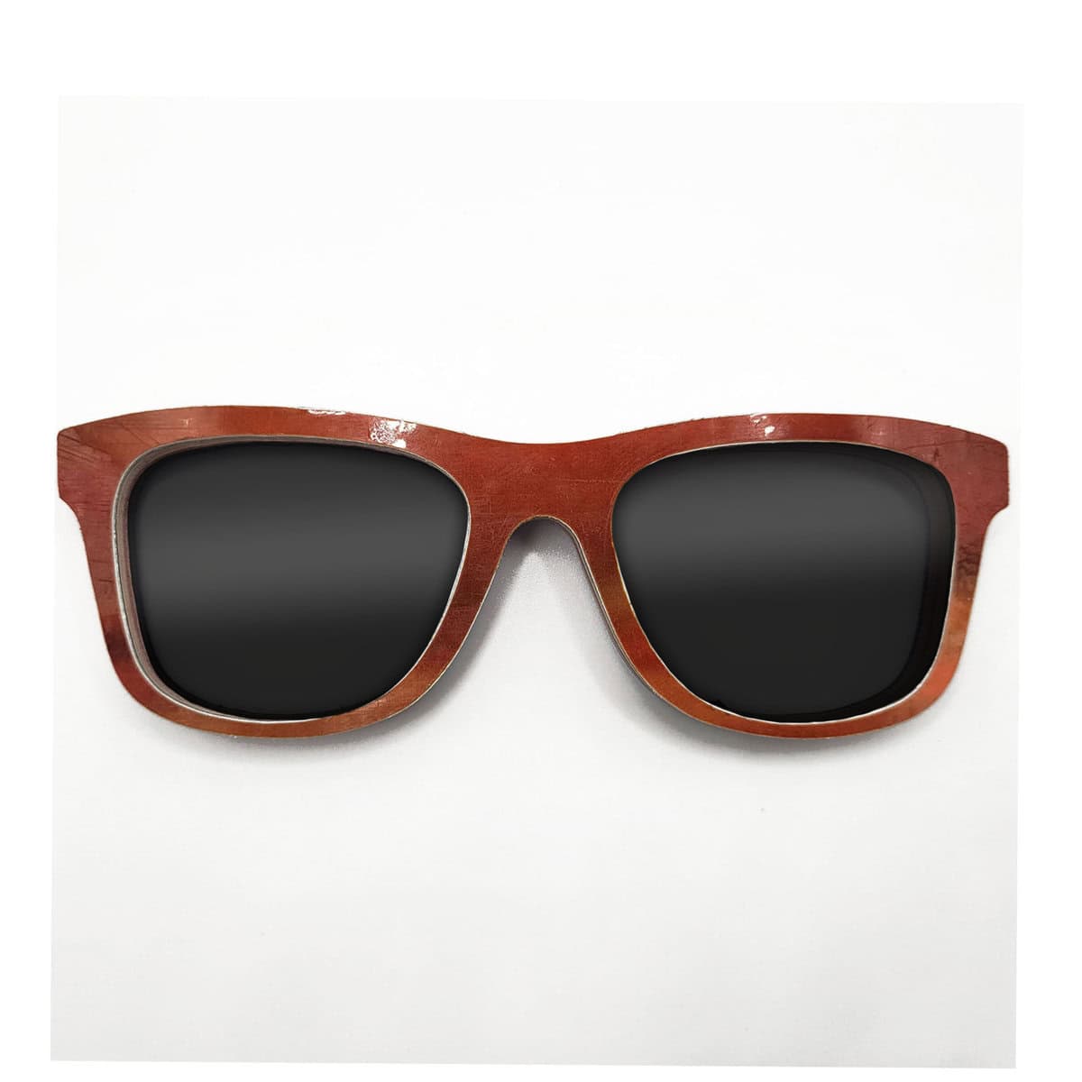 Wayfarer Style Recycled Wooden Snowboard Glasses (Large) - Image 1