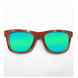 Wayfarer Style Recycled Wooden Snowboard Glasses (Small)