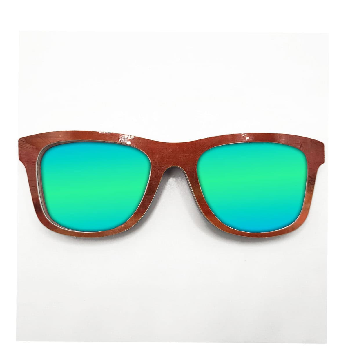 Wayfarer Style Recycled Wooden Snowboard Glasses (Large) - Image 2