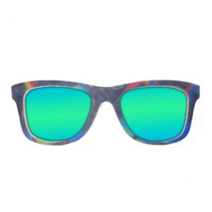 Wayfarer Style Recycled Wooden Snowboard Glasses (Large) - Image 4