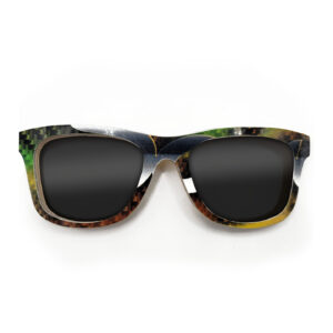 Wayfarer Style Recycled Wooden Snowboard Glasses (Large)