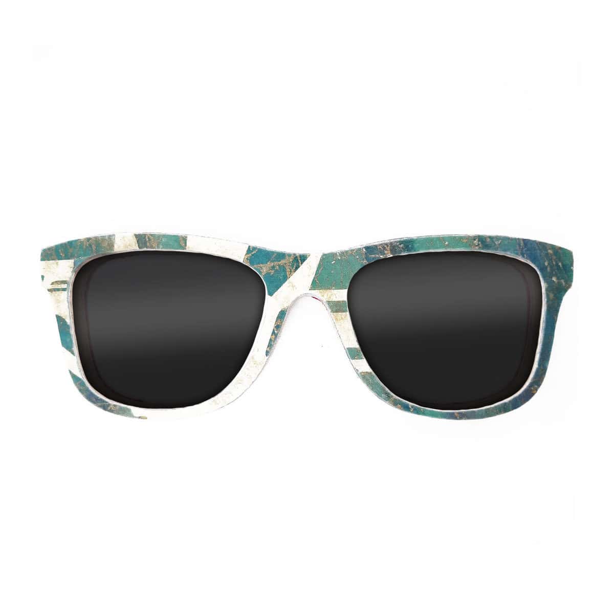 Wayfarer Style Recycled Wooden Snowboard Glasses (Large) - Image 1
