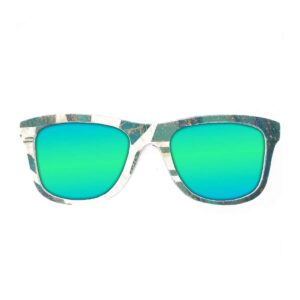 Wayfarer Style Recycled Wooden Snowboard Glasses (Large) - Image 3