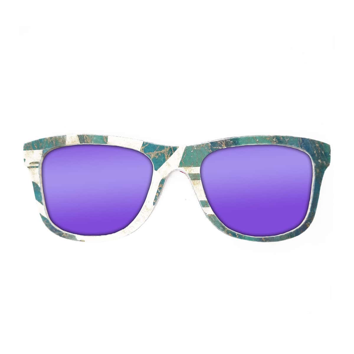 Wayfarer Style Recycled Wooden Snowboard Glasses (Large) - Image 2