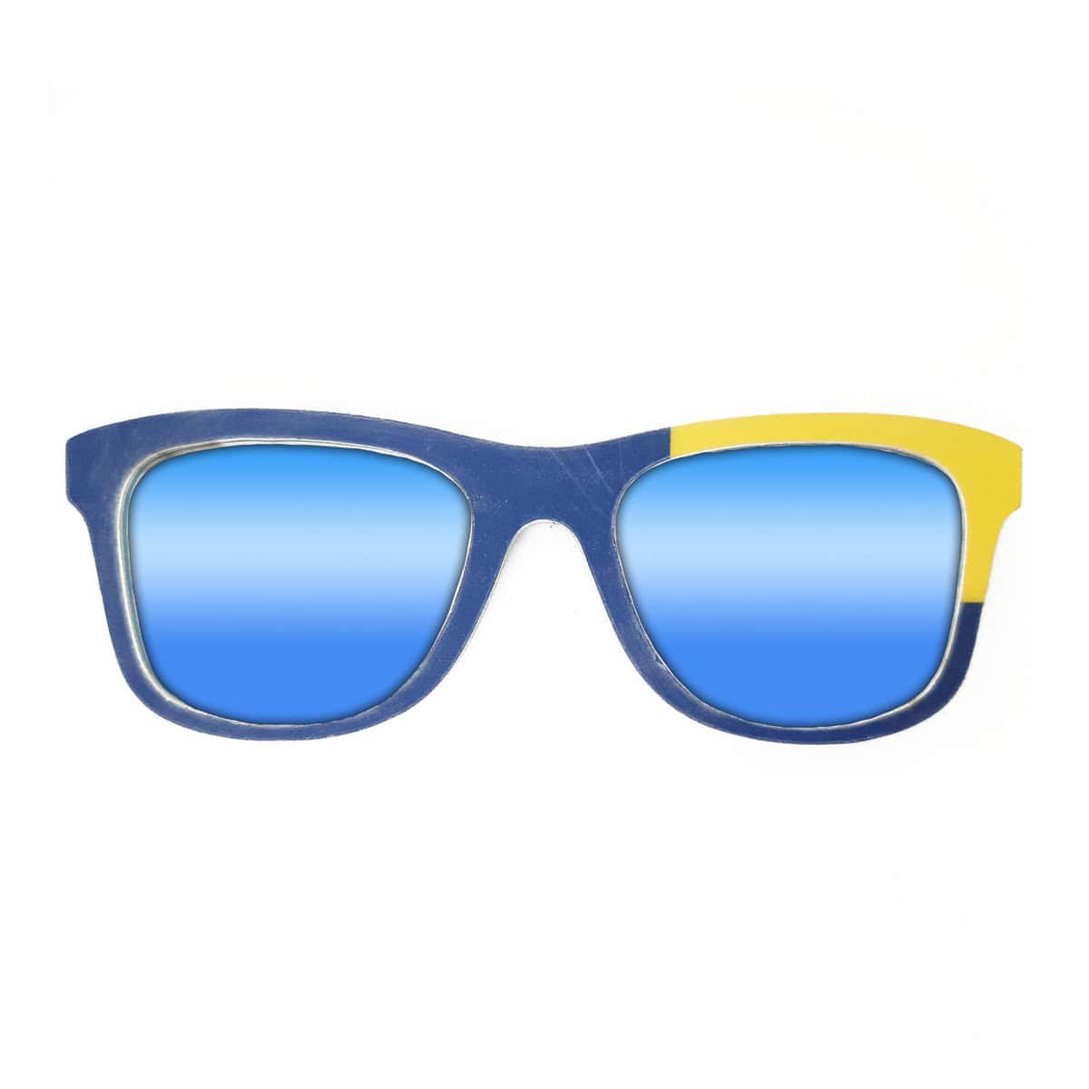 Wayfarer Style Recycled Wooden Snowboard Glasses (Large) - Image 2