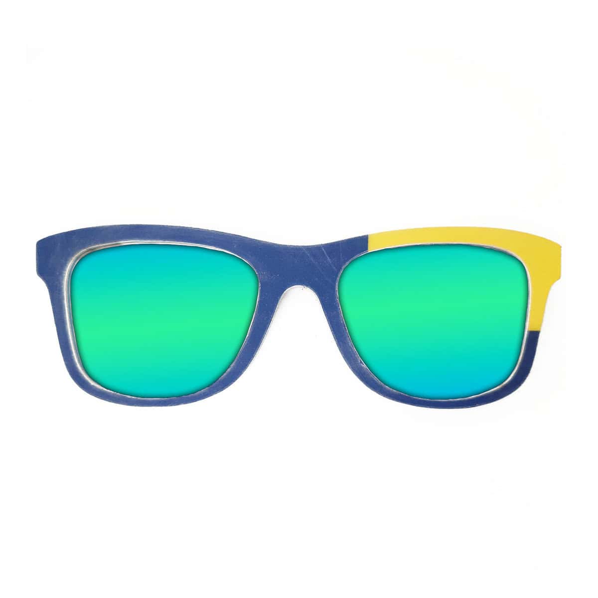 Wayfarer Style Recycled Wooden Snowboard Glasses (Large) - Image 4