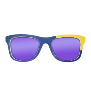 Wayfarer Style Recycled Wooden Snowboard Glasses (Large) - Image 3