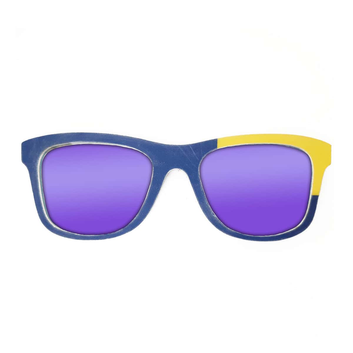 Wayfarer Style Recycled Wooden Snowboard Glasses (Large) - Image 3